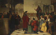 Albrecht Dürer is visited by Emperor Maximilian at work by Wilhelm Koller