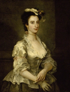 An Unknown Lady, possibly Miss Woodley, later Mrs Henry Vaughan (not Mrs Jane Hogarth) by William Hogarth
