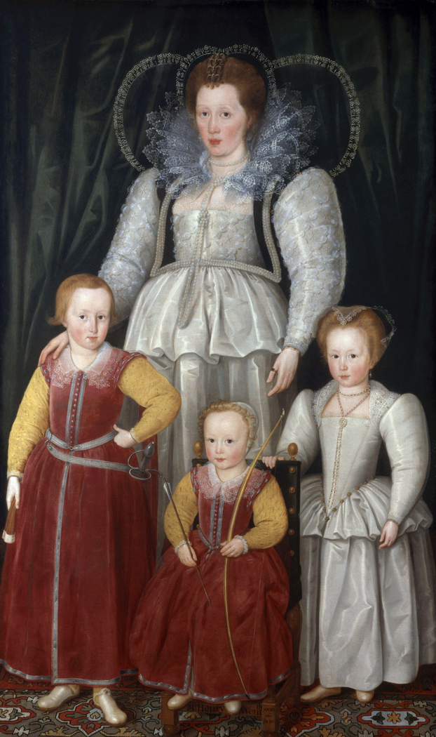 Anne, Lady Pope with her children