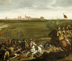 Attacking regiment before the town of Hattem, 1629 by Peter Snayers