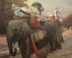 Au Jardin d'Acclimatation : les éléphants by Paul Michel Dupuy