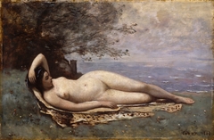 Bacchante by the Sea by Jean-Baptiste-Camille Corot