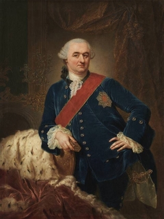 Bildnis des Kurfürsten Karl Theodor von der Pfalz und Bayern (1724-1799) im blauen Samtanzug by Anna Dorothea Therbusch