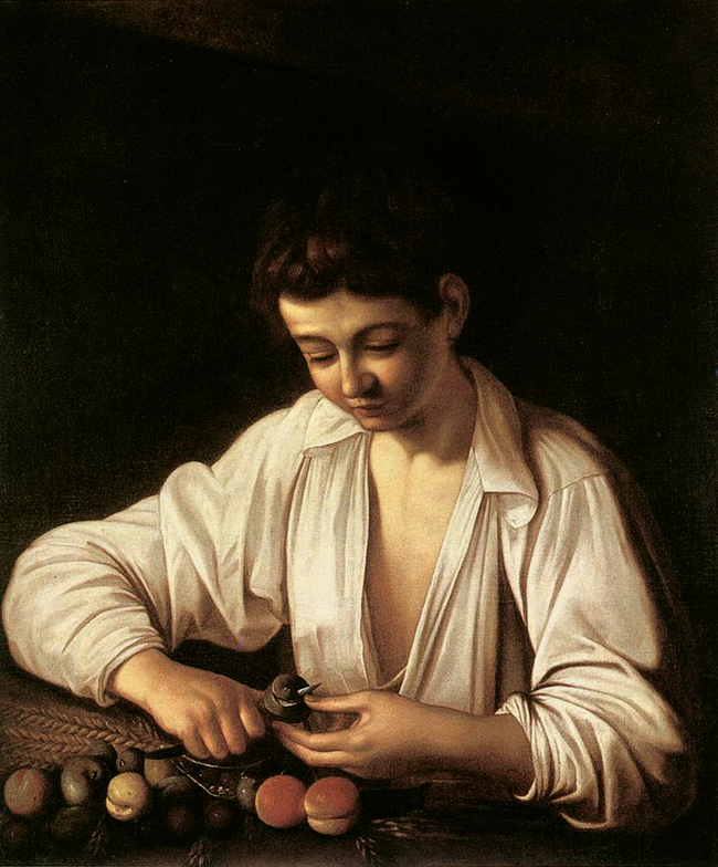 "Boy Peeling Fruit" Michelangelo Merisi da Caravaggio