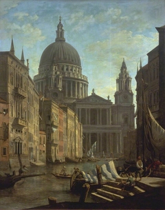 Capriccio: St Paul’s and a Venetian Canal by William Marlow