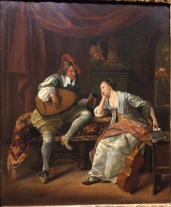 Cavalier Playing a Lute to a Lady (‘Lucelle and Ascagnes’) by Jan Steen