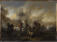 Combat de cavalerie chrétienne et turque by Pieter Wouwerman