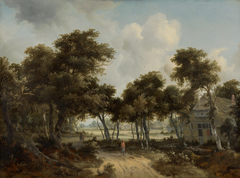 Cottages in a Forest by Meindert Hobbema