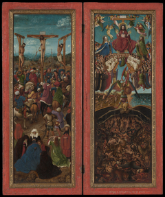 Crucifixion and Last Judgement diptych by Jan van Eyck