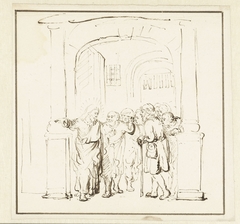 De roeping van Mattheus by Nicolaes Maes