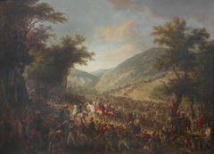 Die verbündeten Heere, Kaiser Franz I. (II.) von Österreich mit dem Kronprinzen Ferdinand an der Spitze, überschreiten im Juli 1815 die Vogesen by Johann Nepomuk Hoechle
