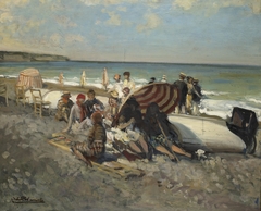 Dieppe's Beach in August by Jacques-Émile Blanche