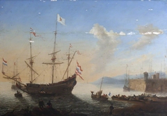 Dutch Ship in a Harbour by Anonymous