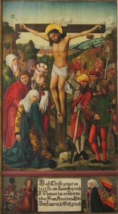 Epitaph der Apollonia Volckamer mit Kreuzigung Christi by Anonymous