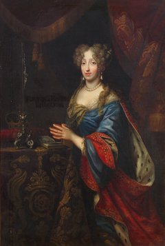 Erzherzogin Eleonore (1653-1697) vor einem Kruzifix kniend, Dreiviertelporträt by Charles Brendel