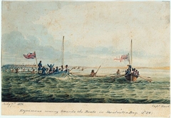 Eskimos Coming towards the Boats in Shoalwater Bay by George Back