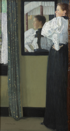 Face Reflected in a Mirror by J. Alden Weir