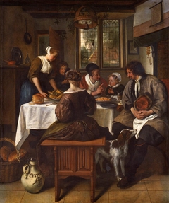 Family Meal by Jan Steen