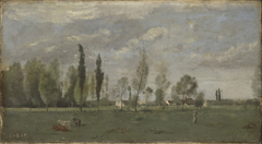 Fields of Saint-Ouen by Jean-Baptiste-Camille Corot