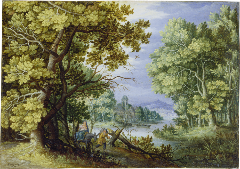Forest Landscape with Flight into Egypt