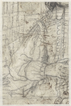 Fragment van een voorstudie voor een mansportret by Cigoli