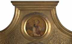 Gabriel: Frame Roundel (left) by Master of Pratovecchio