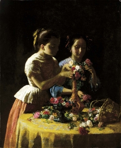 Girls and Flowers by George Cochran Lambdin