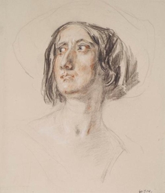 Head Of Man Wearing Large Hat by Sir William Allan - Sir William Allan - ABDAG003387 by William Allan
