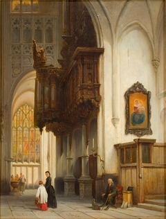 Het orgel in de Sint-Janskerk te 's-Hertogenbosch by Johannes Bosboom