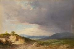 Hilly Landscape with Cloudy Skies by Károly Markó