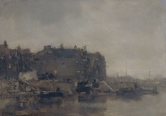Houses on the Prins Hendrikkade, Amsterdam, on a Misty Day