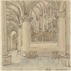 Interieur van de Notre-Dame te Parijs