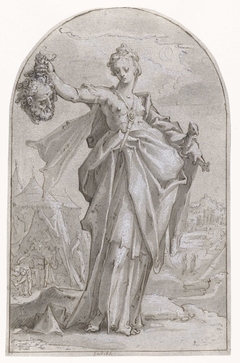 Judith met het hoofd van Holofernes by Hendrick Goltzius