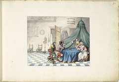 Kaartspelers in een interieur by Gesina ter Borch