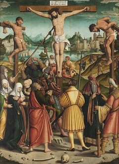 Kalvarienberg Rückseite: Christus als Schmerzensmann (Umkreis) by Bernhard Strigel