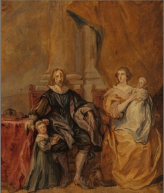 King Charles I of England with Henrietta Maria of France and Their Two Eldest Children by anonymous painter