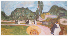 Kissing Couples in the Park (The Linde Frieze) by Edvard Munch