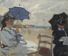 La plage de Trouville by Claude Monet