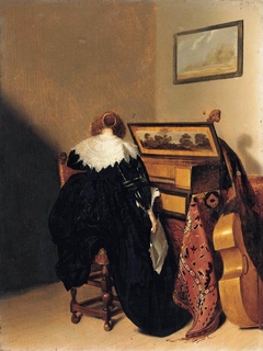 Lady Seated at Virginals by Pieter Codde