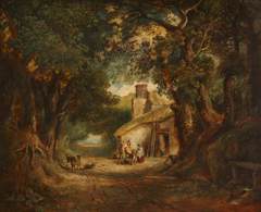 Landscape with a Cottage by Unknown Artist