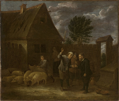 Landscape with a seller of pigs by David Teniers the Younger