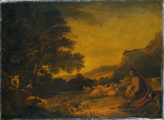 Landscape with Cattle (A Young Sheperd with his Flock) by Francis Bourgeois