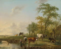 Landscape with Cows by Jan Kobell II