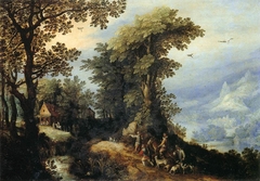 Landscape with Hunters by Jan Brueghel the Elder