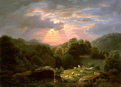 Landscape with Sheep by Robert S. Duncanson
