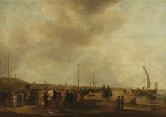 Large Group of Figures on the Beach