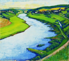 Loop in the Moselle at Grieveldange with Stadtbredimus by Nico Klopp