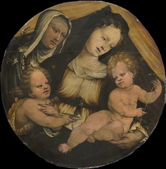 Madonna and Child with the Infant John the Baptist and St Clara by Unknown Artist