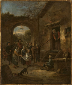 May feast (Gathering alms) by Jan Steen