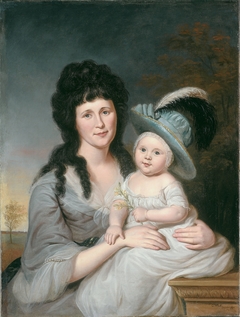 Mrs. John Nicholson (Hannah Duncan) and John Nicholson, Jr. by Charles Willson Peale